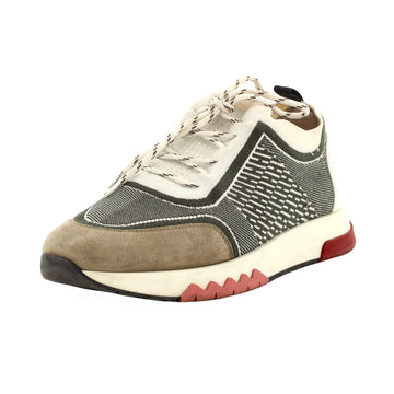 Hermes Women's Addict Sneakers Knit Fabric with Leather