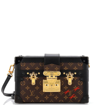 Louis Vuitton Petite Malle Handbag Monogram Canvas