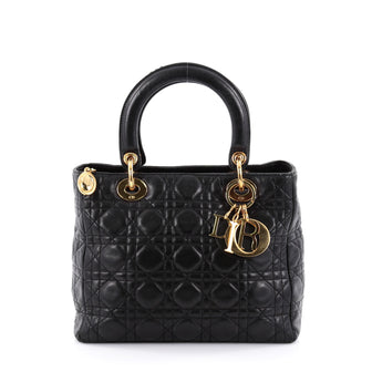 Christian Dior Lady Dior Handbag Cannage Quilt Lambskin 2423901