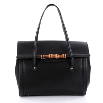Gucci New Bullet Bamboo Top Handle Bag Leather Large 2424001