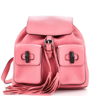 Gucci Bamboo Tassel Backpack Leather Medium