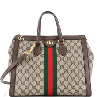 Gucci Ophidia Top Handle Tote GG Coated Canvas Medium