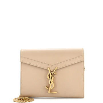 Saint Laurent Cassandra Chain Wallet Leather Mini