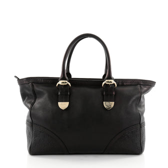 Gucci Signoria Tote Leather with Guccissima Detail Large Black 2425205