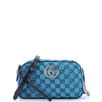 Gucci GG Marmont Shoulder Bag Diagonal Quilted GG Canvas Small