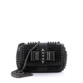 Christian Louboutin Sweet Charity Crossbody Bag Spiked Leather Mini Black 2425401