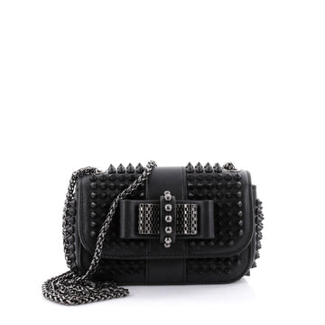 Christian Louboutin Sweet Charity Crossbody Bag Spiked Leather Mini Black 2425401