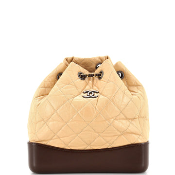 Chanel Gabrielle Backpack Quilted Aged Calfskin Small