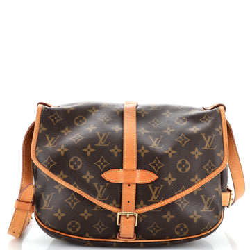 Louis Vuitton Saumur Handbag Monogram Canvas 30