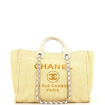 Chanel Deauville Tote Raffia Medium