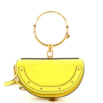 Chloe Nile Crossbody Bag Crocodile Embossed Leather Mini