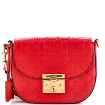 Gucci Padlock Saddle Shoulder Bag Guccissima Leather Medium