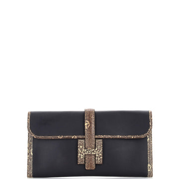 Hermes Jige Elan Clutch Swift with Lizard 29
