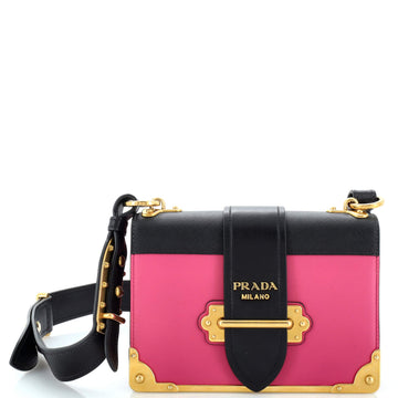 Prada Cahier Crossbody Bag City Calf and Saffiano Small