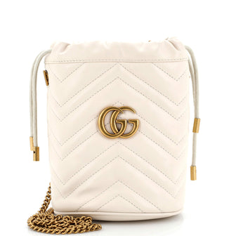 Gucci GG Marmont Bucket Bag Matelasse Leather Mini