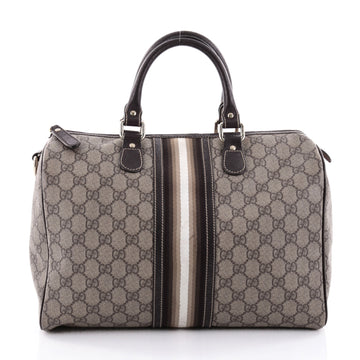 Gucci Web Joy Boston Bag GG Coated Canvas Medium Brown 2426701