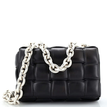 Bottega Veneta Cassette Chain Crossbody Bag Padded Maxi Intrecciato Leather