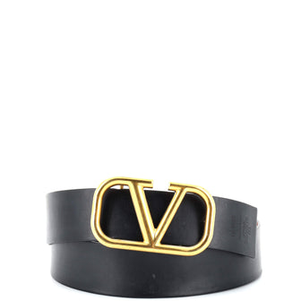 Valentino Garavani VLogo Reversible Belt Leather Wide