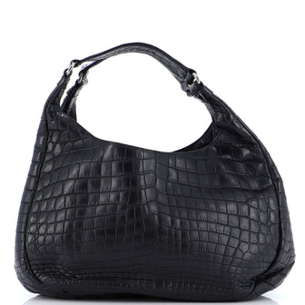Bottega Veneta Campana Hobo Crocodile Large