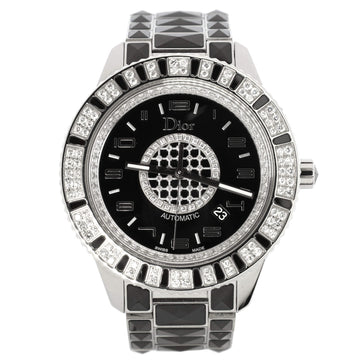 Christian Dior Christal Automatic Watch Ceramic and Stainless Steel with Diamond Bezel and Dial 42