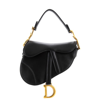 Christian Dior Saddle Handbag Leather Mini