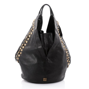 Givenchy Tinhan Hobo Studded Leather Black 2428001