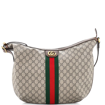 Gucci Ophidia Half Moon Hobo GG Coated Canvas Large