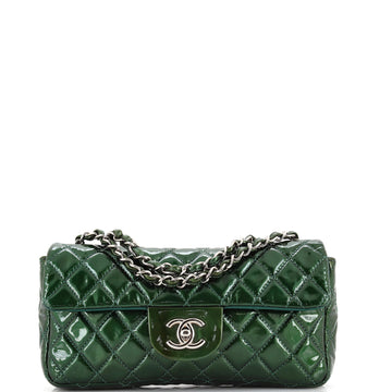 Chanel Classic Single Flap Bag Quilted Patent East West