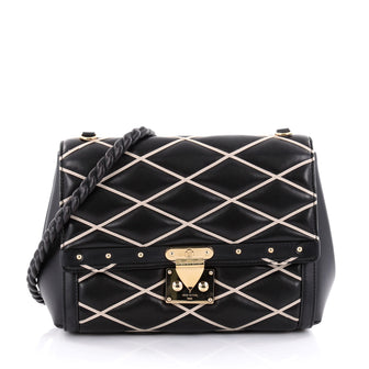 Louis Vuitton Pochette Flap Malletage Leather Black