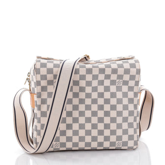 Louis Vuitton Naviglio Handbag Damier White