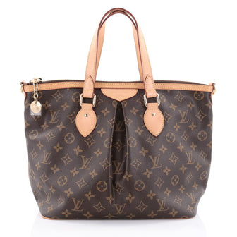 Louis Vuitton Palermo Handbag Monogram Canvas PM Brown