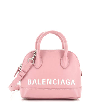 Balenciaga Logo Ville Bag Leather XXS