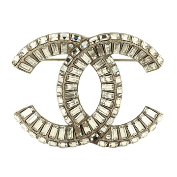 Chanel CC Brooch Metal with Crystals