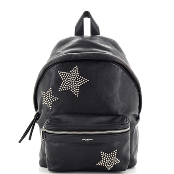 Saint Laurent City Backpack Studded Leather Mini