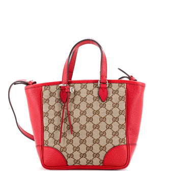Gucci Bree Convertible Tote GG Canvas with Leather Small