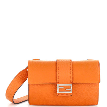 Fendi Selleria Baguette Convertible Pouch Leather