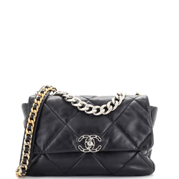 Chanel 19 Flap Bag Quilted Leather Large