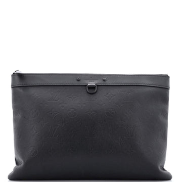 Louis Vuitton Discovery Pochette Monogram Shadow Leather GM