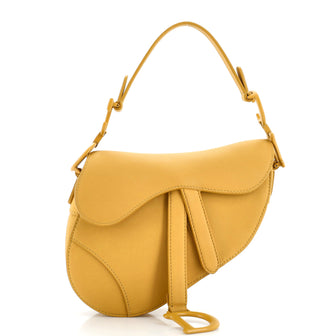 Christian Dior Ultra Matte Saddle Handbag Leather Mini