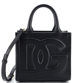 Dolce & Gabbana DG Daily Shopping Tote Embossed Leather Mini