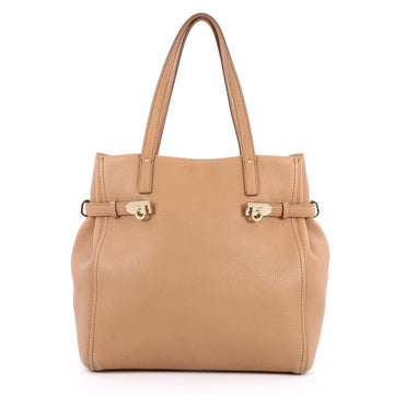 Salvatore Ferragamo Nencia Tote Leather Tall Neutral 2430301