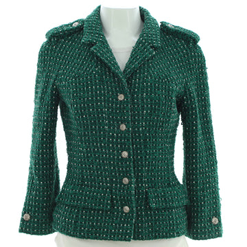 Chanel Women's Vintage Two Pocket Button Up Jacket Tweed
