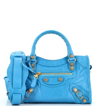 Balenciaga City Giant Studs Bag Leather Mini