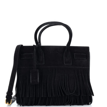 Saint Laurent Sac de Jour Bag Fringe Suede Baby