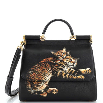 Dolce & Gabbana Miss Sicily Bag Printed Leather Medium