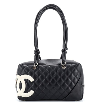 Chanel Cambon Bowler Bag Quilted Leather Medium