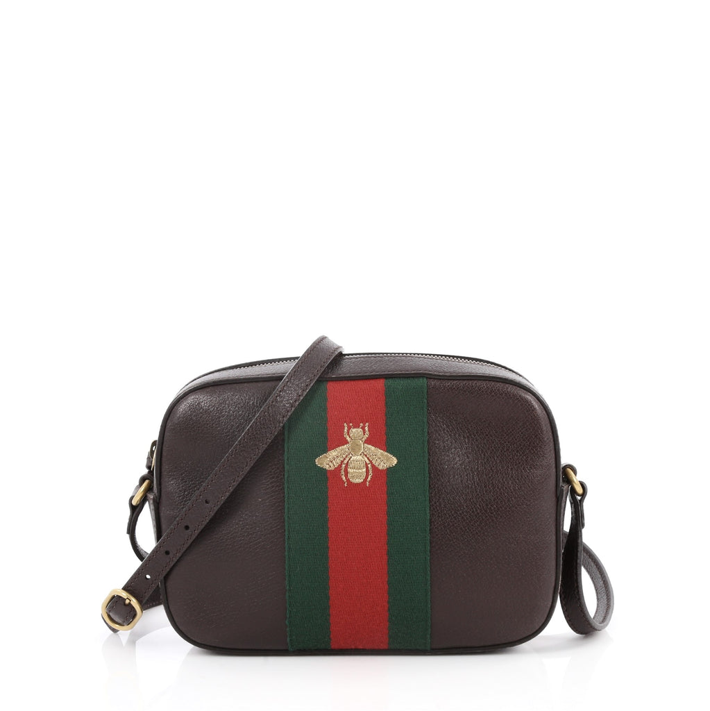 GUCCI Beeシリーズ　バッグ Buy Gucci Bee Web Camera Bag Leather Brown 2431501