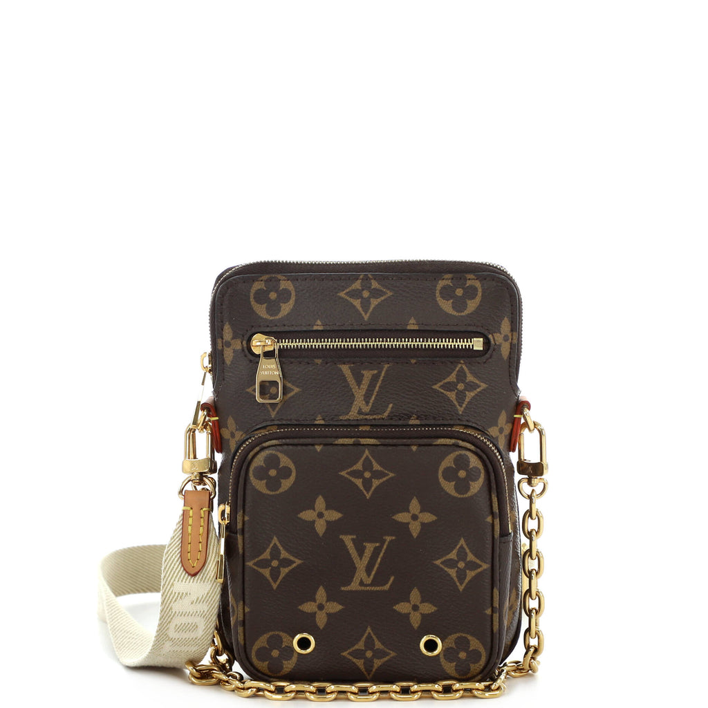 Louis Vuitton Utility Phone Sleeve Bag Monogram Canvas Brown 2431541 Louis Vuitton Utility Phone Sleeve Bag Monogram Canvas Brown 2431541