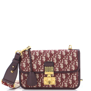 Christian Dior Dioraddict Flap Bag with Strap Oblique Canvas Medium