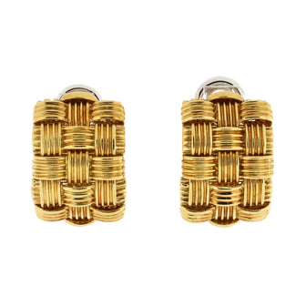 Roberto Coin Appassionata 3 Row Clip On Earrings 18K Yellow Gold